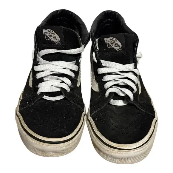 Vans Sk8-HI Women's 7 Black Rose Embroidered Floral Pattern High Top Shoes - Picture 3 of 8